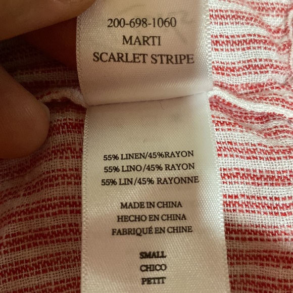 Rails Marti Scarlet‎ Stripe Top Size S - Picture 6 of 9